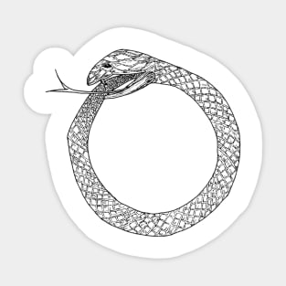 Hand drawn infinite snake Sticker